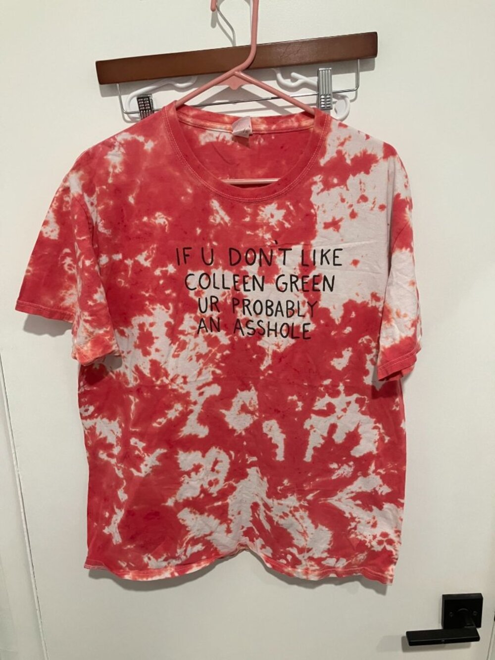 Colleen Green Vintage Unisex Tie Dyed Band T-Shirt, Punk/White, Size Large